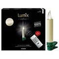 Produktbild: Krinner Lumix SuperLight Metallic 12er Basis-Set Kabellose Christbaumkerzen Cashmere