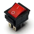 Produktbild: Wippschalter Eckig EIN/Aus 250V/15A 125V/20A 4-polig + rote beleuchtete Wippe