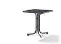 Produktbild: Sieger 231/G Boulevard-Klapptisch mit mecalit-Pro-Platte 70 x 70 cm, Stahlrohrgestell eisengrau, Tischplatte Schieferdekor anthrazit