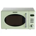 Produktbild: Wolkenstein Retro Stand Mikrowelle WMW720 I 700W Mikrowellenleistung I 20L Garraum I5 Leistungsstufen I 8 Garprogramme IAuftaufunktion I Metall-Gehäuse I Drehteller (24,5cm) I LED-Display (Green)