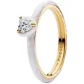 Produktbild: Pandora Solitärring DamenGoldfarben Weißes Chakra-Herz goldfarben 56/17,8
