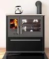 Produktbild: EEK A+ Küchenofen Holzherd Plamen 850 schwarz, rechte Version - 8 kW Dauerbrandherd