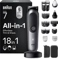 Produktbild: Braun AIO7585 Neu Series 7 18-in-1 Multigroom Trimmer Grau 120 Min Akku OVP
