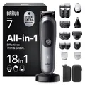 Produktbild: Braun Multigroom Series 7 Trimmer 18-in-1 Bart Haar Körperpflege Grau 120 Min