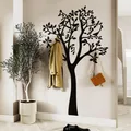 Produktbild: Garderobe baum wandgarderobe | Garderobenpaneel schwarz metall | Flurgarderob...