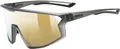 Produktbild: uvex skyryse - Sportbrille für Damen und Herren - starker Schutz vor Sonnenstrahlung - direkte Rahmenbelüftung - smoke gray matt/gold mirror- one size
