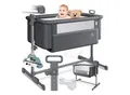 Produktbild: KESSER® Zustellbett Hubi 3in1 Baby Beistellbett Reisebett Babybett mit weich Matratze, mit Rollen Kinderbett, 5-fach Höhenverstellung, Faltbare Seitenwand für zu Hause und unterwegs