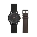 Produktbild: Herrenuhr + Uhrarmband BREIL SIX.3.NINE TW1808 Chrono Edelstahl Mesh Schwarz