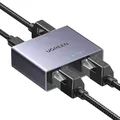 Produktbild: UGREEN LAN Splitter 1 auf 2 1000Mbps Ethernet Splitter Aluminiumgehäuse LAN Switch 2 Port mit Type-C Stromkabel Gigabit Ethernet Switch für Computer, Hub, Switch, Router, Set-Top Box, PS5, TV usw.