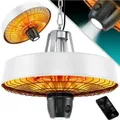 Produktbild: KESSER® Deckenheizstrahler Heizpilz Infrarot-Heizstrahler 2500W Terrassenstrahler mit Fernbedienung Quarzstrahler LED Licht Decke Weiß