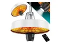 Produktbild: KESSER® Deckenheizstrahler Heizpilz Infrarot-Heizstrahler 2500W Terrassenstrahler mit Fernbedienung Quarzstrahler LED Licht Decke Infrarotstrahler mit Kette + Karabinerhaken Carbon-Heizelement