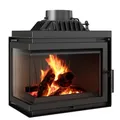 Produktbild: KRATKI Kamineinsatz Gusseisen Simple 8kW Holzofen Eck Links Ø180 BImSchV 2