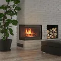Produktbild: Eckamin Kamineinsatz Gusseisen Kratki SIMPLE links 8kW Ø180 Ökodesign BImSchV 2