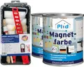 Produktbild: Plid® Magnetfarbe Anthrazitgrau - [überstreichbar] - auf Wänden, Türen, Möbeln - z. B. Holz,-Metall- und Kunststoffoberflächen - Beton & Putzflächen Wandfarbe magnetisch - Made in Germany 1,5l - Set