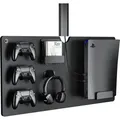 Produktbild: VDD - Wandregal zur Aufbewahrung von Spielkonsolen-Controllern - Headset - Schwarz