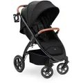 Produktbild: Hauck Buggy Uptown, Schwarz, Metall, Kunststoff, Textil, 59.5x107x85 cm, EN 1888, Feststellbremse, Fußstütze abklappbar, Federung, Verdeckung abnehmbar, 5-Punkte-Gurt, Griff in Lederoptik, Transportsicherung, mit Tragegriff, Einhand-Faltmechanismus, abnehmbarer Schutzbügel, Baby on Tour, Kinderwagen, Buggys