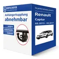 Produktbild: Brink Anhängerkupplung abnehmbar für RENAULT Captur I Typ J5/ H5 AHK NEU