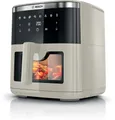 Produktbild: BOSCH Heißluftfritteuse XXL Air Fryer Serie 6, MAF671C0, 7,1l, Fenster, 7 Programme, creme, 1800 W, Innenlicht, Schüttelalarm, Korb spülm.geeignet
