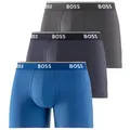Produktbild: BOSS Langer Boxer Brief 3 PACK mit farblich passendem Webbund blau M (50)