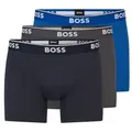Produktbild: BOSS 3P Cotton Stretch Boxer Brief Long Blau/Grau Baumwolle Medium Herren