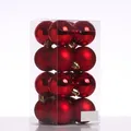 Produktbild: Christbaumkugeln Weihnachtskugeln Christbaumschmuck Kunststoff 4cm rot 16St.