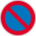 Produktbild: Eingeschränktes Haltverbot Verkehrsschild, Alu geprägt, Größe 40 cm