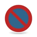 Produktbild: Betriebsausstattung24® Eingeschränktes Haltverbot Verkehrsschild, Alu geprägt, Größe 40 cm