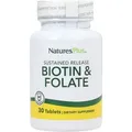 Produktbild: Natures Plus Biotin & Folate Sustained Release - 30 Tabletten