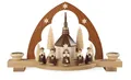Produktbild: Lichterbogen Schwibbogen Kurrende Spitzbogen natur (LxBxH):30x10x18cm NEU