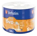 Produktbild: Verbatim DVD-R 16x, DataLife, Matt Silver 4.7GB, 50er Pack, DVD Rohlinge beschreibbar, 16-fache Brenngeschwindigkeit & Hardcoat Scratch Guard, DVD-R Rohlinge, DVD leer, Rohlinge DVD