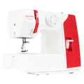 Produktbild: VERITAS Nähmaschine Marie I 13 Stichprogramme I Auto-Fadenspannung & Fadenabschneider I LED-Nählicht I Snap-On Nähfußsystem I Zierstiche & Stretch-Stiche I Kleine Nähmaschine für Anfänger (weiß-rot)