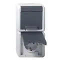 Produktbild: Steckdose 2-fach senkr. Grau AP 478030 4010337092681 Gira
