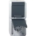 Produktbild: Gira SCHUKO 2f senkr. KD WG AP Grau 478030