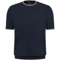 Produktbild: T-Shirt BUGATTI, Damen, Gr. XL, blau (390, marine), 100% Baumwolle, unifarben, regular fit, Rundhals, Rippbündchen, Shirts T-Shirt, hochwertig