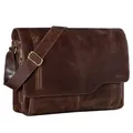 Produktbild: STILORD Ledertasche für Herren braun - Aktentasche mit 15.6 Zoll Laptopfach - Frauen & Männer Business-Tasche für Office, Uni & Büro - Umhängetasche 'Marlon'