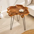 Produktbild: Beistelltisch WILD - 65cm - natur - Teakholz - Hairpin Legs - Couchtisch Unikat