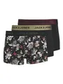 Produktbild: JACK & JONES Herren Jacflower Micro Fiber 3 Pack Boxershorts, Schwarz, XL EU