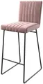 Produktbild: DELIFE Barhocker Luiga-Flex, Kufengestell Metall Samt Rosé