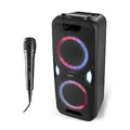 Produktbild: MEDION P67038 Party-Soundsystem (Partylautsprecher, Karaoke, Akku, UKW Radio, Bluetooth 5.0, Kompaktanlage, 2X 220 Watt, Farbige LED, USB, AUX, 2X Mikrofonanschluss)