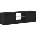 Produktbild: vidaXL TV-Schrank mit LED-Leuchten Schwarz Eichen-Optik 120x30x36 cm 862034