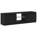 Produktbild: vidaXL TV-Schrank mit LED-Leuchten Schwarz Eichen-Optik 120x30x36 cm