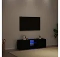 Produktbild: vidaXL TV-Schrank TV-Schrank mit LED-Leuchten Schwarz Eichen-Optik 120x30x36 cm