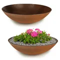 Produktbild: matches21 HOME & HOBBY Wetterfeste Pflanzschalen 2 STK. für draussen in 35 cm - rost-Optik als Blumenschalen - Dekoschalen