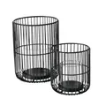 Produktbild: 2 x Windlicht Cindy Eisen Höhe 14-20 cm schwarz, Tischdekoration, Set