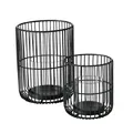 Produktbild: 2 x Windlicht Cindy Eisen Höhe 14-20 cm schwarz, Tischdekoration, Set