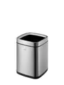 Produktbild: PROREGAL® Mülleimer Quadratischer Abfalleimer mit offenem Einwurf, 9L, Silber