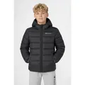 Produktbild: Champion Steppjacke SPORTWEAR JACKET Standard Fit (1-St) mit verstellbarer Kapuze, aus Polyester, anliegende Passform schwarz M (140/146)