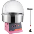 Produktbild: VEVOR Elektrische Zuckerwattemaschine, 1 kW Zuckerwattegeräte, Kommerzielle Zuckerwattemaschine mit Abdeckung, Edelstahlschüssel & Zuckerlöffel, für Kindergeburtstage zu Hause, Familienfeiern (Rosa)