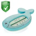 Produktbild: reer MyHappyBath Baby-Badethermometer Wal | niedliches Tiermotiv, kindersicheres Bade-Thermometer, Optimale Badetemperatur, quecksilberfrei, Thermometer mit hohem Messbereich und übersichtlicher Skala
