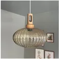 Produktbild: Bamyum Pendelleuchte Pendelleuchte Elegant Lanterne Glas, Retro Hängelampe, ohne Leuchtmittel goldfarben